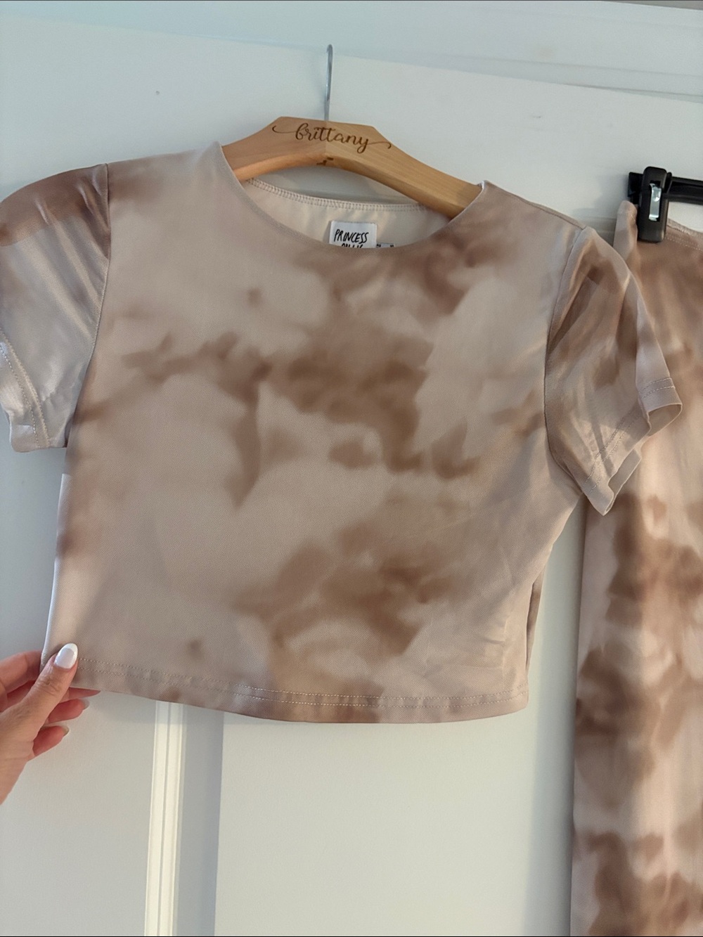 Princess Polly Pink and Brown Tie-Dye Skirt Set - Picture 2 of 3